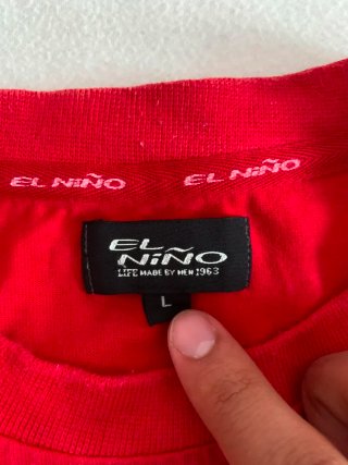 Camiseta El Niño Tie Dye Roja Talla L