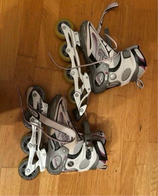Patines en línea Fila blancos y rosas talla 39
