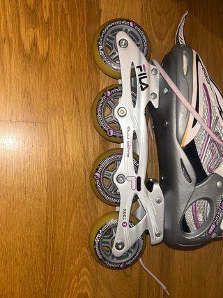 Patines en línea Fila blancos y rosas talla 39