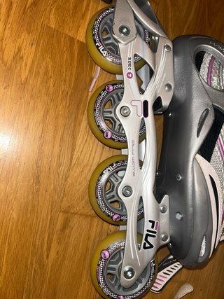 Patines en línea Fila blancos y rosas talla 39