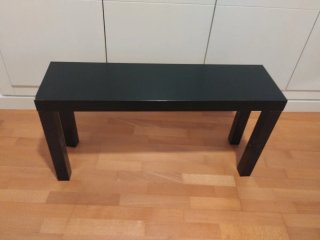 Mesa auxiliar Ikea negra 90x26x45 cm