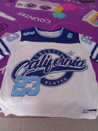 Camiseta Player 23 Azul y Blanca