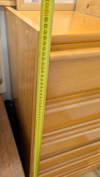 Cómoda de madera con 6 cajones