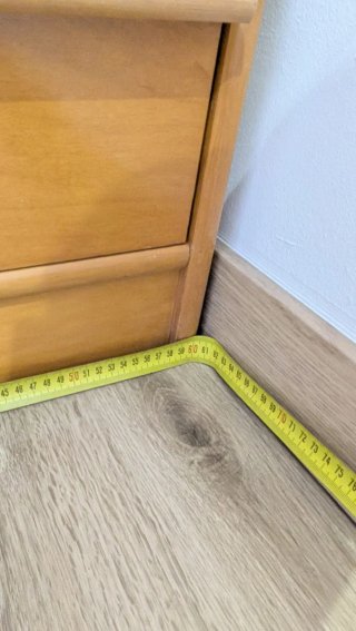 Cómoda de madera con 6 cajones