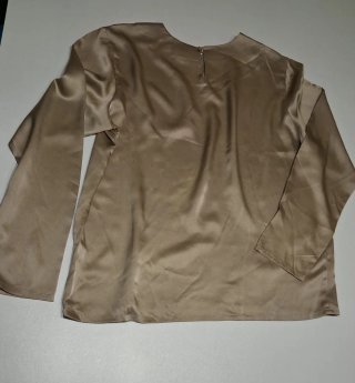 Blusa seda Yves Saint Laurent Beige Talla 42(M-L)