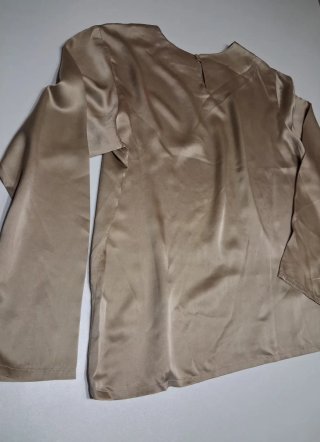 Blusa seda Yves Saint Laurent Beige Talla 42(M-L)