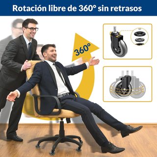 Sedia da ufficio COSYLAND a 5 ruote, 11mm, morbide