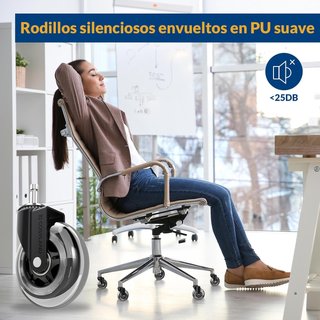 Sedia da ufficio COSYLAND a 5 ruote, 11mm, morbide
