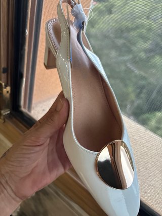 Sandalias Slingback Blancas Talla 38