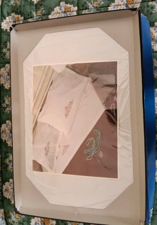Completo Lenzuola Matrimoniale Vintage Ricamato