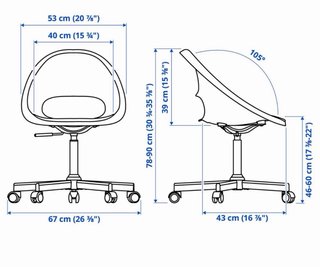 Silla giratoria y elevable como nueva