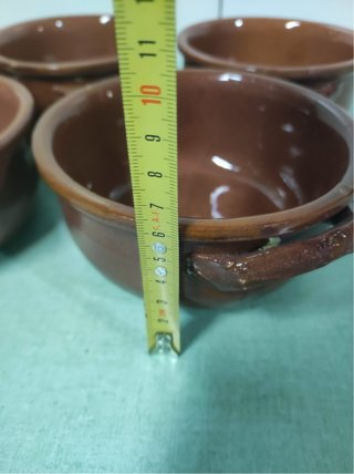 5 ciotole in terracotta marrone