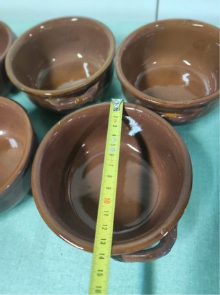 5 ciotole in terracotta marrone