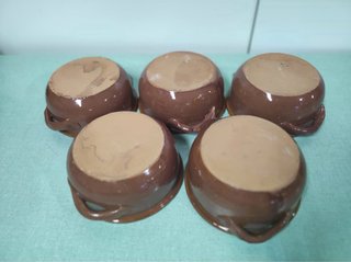 5 ciotole in terracotta marrone