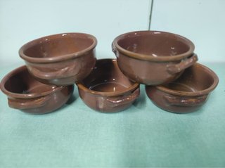5 ciotole in terracotta marrone