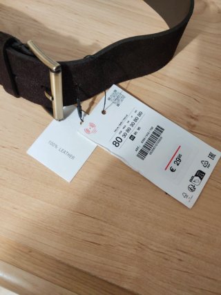 Cinturón Zara Mujer Cuero Marrón Nuevo