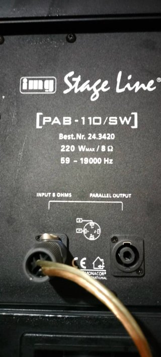 Altavoz IMG Stage Line PAB-110/SW 220W