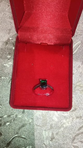 Anillo Plata Ley Esmeralda Talla 14