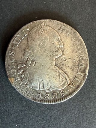 Moneda 1808 Carlos IIII Plata. 8 reales.