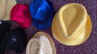 Lote 5 Sombreros Lentejuelas Fiesta