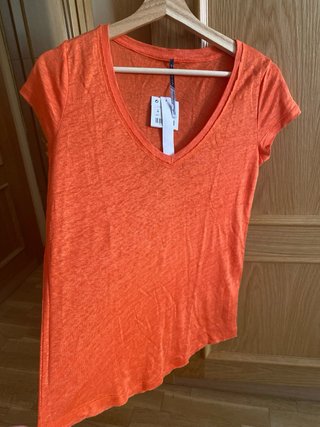 Camiseta Stradivarius naranja talla M