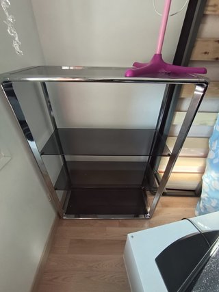 Estantería cristal y metal