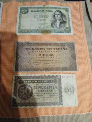 Lote Billetes Antiguos Banco de España pago bizun
