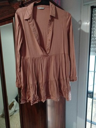 Vestido camisero rosa Lefties Talla M