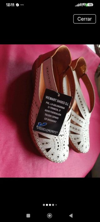 Sandalias VEMART Piel Talla 36 Blancas