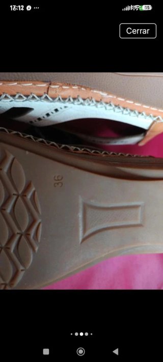 Sandalias VEMART Piel Talla 36 Blancas