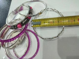 Set Bracciali Rosa e Argento