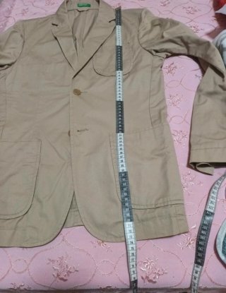 Americana Benetton Algodón Beige