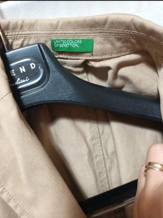 Americana Benetton Algodón Beige