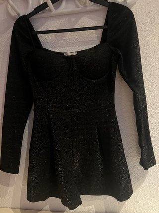 Blusa brillante manga larga talla única