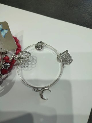 Set bracciali donna rossi e argento