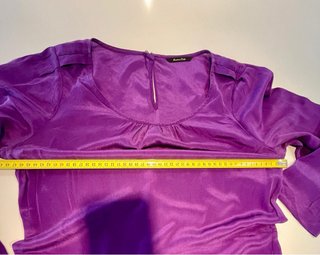 Blusa seda Massimo Dutti morada