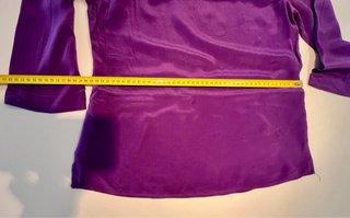 Blusa seda Massimo Dutti morada