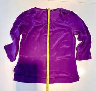 Blusa seda Massimo Dutti morada