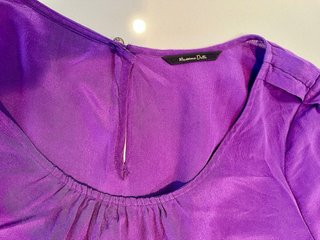Blusa seda Massimo Dutti morada