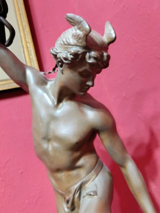 Escultura Hermes Bronce y pie de marmol