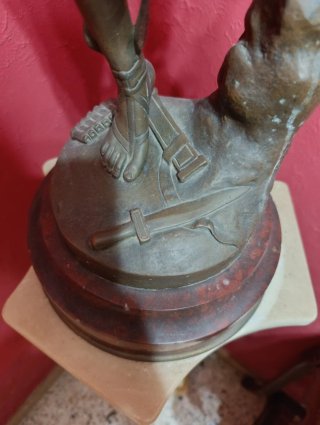 Escultura Hermes Bronce y pie de marmol