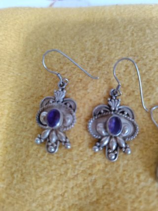 Pendientes de plata con piedras
