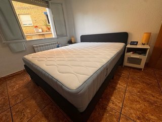 Conjunto Estructura cama + Colchón + 2 Mesitas