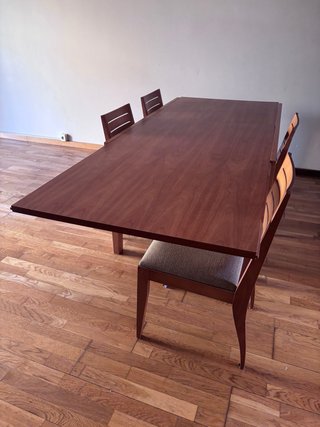 Mesa comedor extensible cerezo + 4 sillas