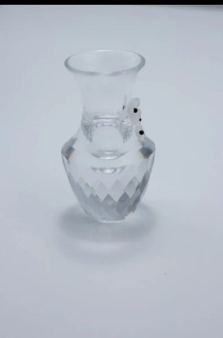 Mini Jarrón Swarovski Plata Cristal Flores
