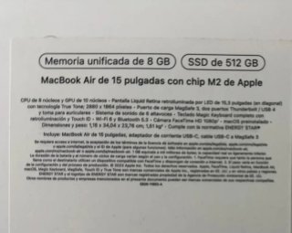 MacBook Air 15” M2, 512GB, 27 ciclos. Cómo Nuevo.