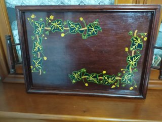 Bandeja madera pintada 50x35