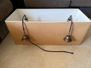 Lámpara de techo rectangular 2 luces
