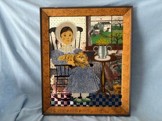 Cuadro Señora con Gato
