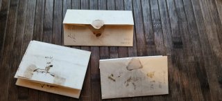 ✉️ 3 Cartas Antiguas Siglo XIX Prefilatelia